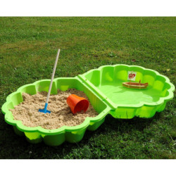 Bac à sable en plastique pour enfants 88x78x18cm, coquillage– SOULET