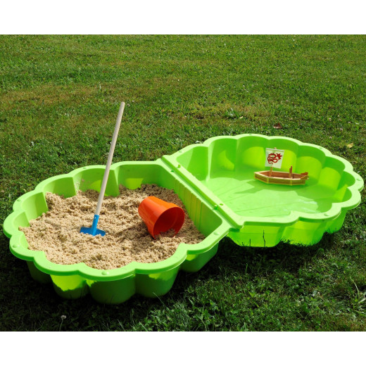 Bac à sable en plastique pour enfants 88x78x18cm, coquillage– SOULET