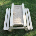 Table de pique-nique en bois avec bac à sable intégré 90x91x50cm SOULET