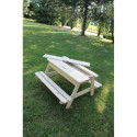 Table de pique-nique en bois avec bac à sable intégré 90x91x50cm SOULET