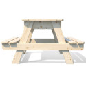 Table de pique-nique en bois avec bac à sable intégré 90x91x50cm SOULET