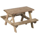 Table de pique-nique en bois traité autoclave 90x89x56cm - SOULET