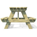 Table de pique-nique en bois traité autoclave 90x89x56cm - SOULET