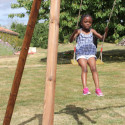 Balançoire en bois pour enfants, compatible avec portiques SOULET