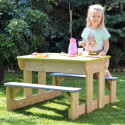Table de pique-nique en bois pour enfants 80x100x53cm Wendi Toys