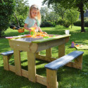 Table de pique-nique en bois pour enfants 80x100x53cm Wendi Toys
