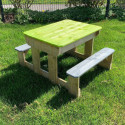 Table de pique-nique en bois pour enfants 80x100x53cm Wendi Toys
