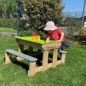 Table de pique-nique en bois pour enfants 80x100x53cm Wendi Toys