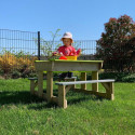 Table de pique-nique en bois pour enfants 80x100x53cm Wendi Toys