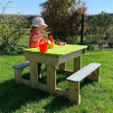 Table de pique-nique en bois pour enfants 80x100x53cm Wendi Toys