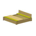 Bac à sable en bois avec bancs rabattables 120x120x25cm Wendi Toys