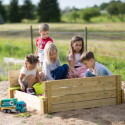 Bac à sable en bois avec bancs rabattables 120x120x25cm Wendi Toys