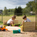 Bac à sable en bois avec bancs rabattables 120x120x25cm Wendi Toys