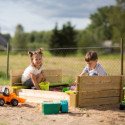 Bac à sable en bois avec bancs rabattables 120x120x25cm Wendi Toys