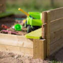 Bac à sable en bois avec bancs rabattables 120x120x25cm Wendi Toys
