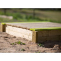 Bac à sable en bois avec bancs rabattables 120x120x25cm Wendi Toys