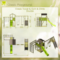 Station de jeux en bois pour enfants 437,5x561x306,5cm Dino Wendi Toys
