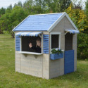 Cabane de jeux en bois pour enfants 120x120x155cm Delfin Wendi Toys