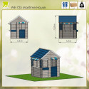 Cabane de jeux en bois pour enfants 120x120x155cm Delfin Wendi Toys