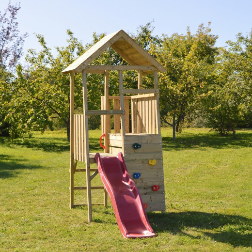 Tour de jeux en bois pour enfants 110x260x270cm Hase de Wendi Toys