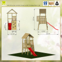 Tour de jeux en bois pour enfants 110x260x270cm Hase de Wendi Toys