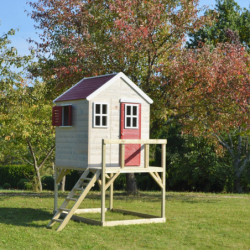 Cabane de jeux en bois sur pilotis Storch 160x190x242cm Wendi Toys