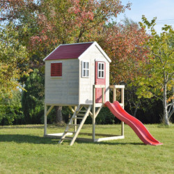 Cabane de jeux sur pilotis en bois Tiger 310x197x242cm de Wendi Toys