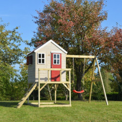 Cabane de jeux en bois avec portique Zebra de Wendi Toys