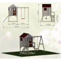 Cabane de jeux en bois avec portique Zebra de Wendi Toys