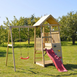 Tour de jeux en bois pour enfants 290x270x270cm Panda de Wendi Toys