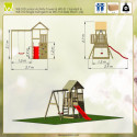 Tour de jeux en bois pour enfants 290x270x270cm Panda de Wendi Toys