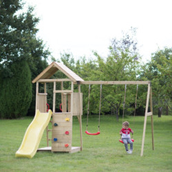 Tour de jeux en bois pour enfants 340x280x270cm Pinguin de Wendi Toys
