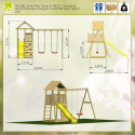 Tour de jeux en bois pour enfants 340x280x270cm Pinguin de Wendi Toys
