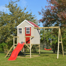 Cabane de jeux en bois 330x350x242cm Elefant de Wendi Toys