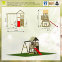 Tour de jeux en bois pour enfants 290x270x270cm Gorilla de Wendi Toys
