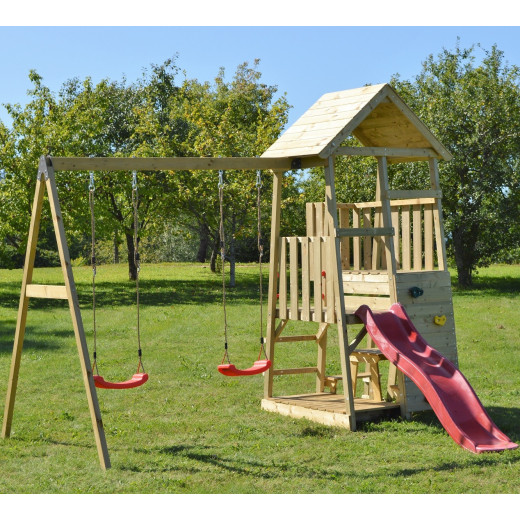 Tour de jeux en bois pour enfants 280x340x270cm Flamingo de Wendi Toys