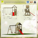 Tour de jeux en bois pour enfants 280x340x270cm Flamingo de Wendi Toys