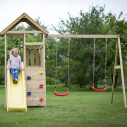 Tour de jeux en bois pour enfants 280x340x270cm Giraffe de Wendi Toys