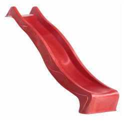 Toboggan rouge 232cm en plastique pour la plate-forme de 125cm - Akubi