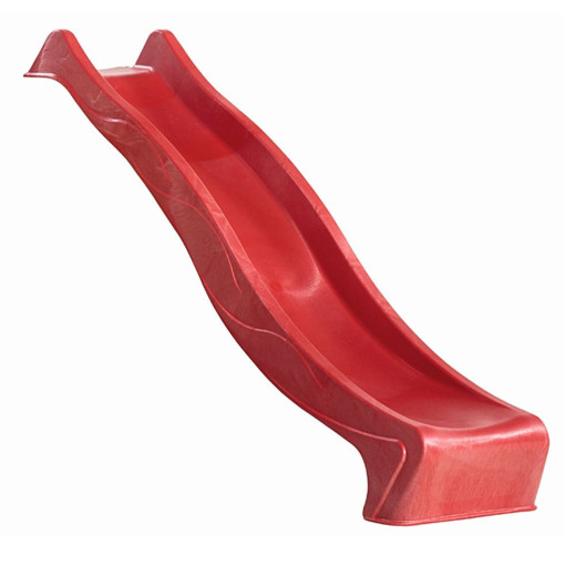 Toboggan rouge 232cm en plastique pour la plate-forme de 125cm - Akubi
