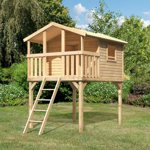 Cabane sur pilotis Benjamin en épicéa naturel - Akubi