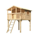 Cabane sur pilotis Benjamin en épicéa naturel - Akubi