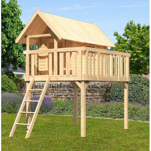 Cabane sur pilotis Fidel en épicéa naturel - Akubi