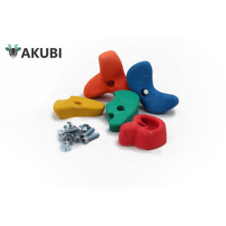 Set de 5 pierres d'escalade en plastique pour les aires de jeux Akubi