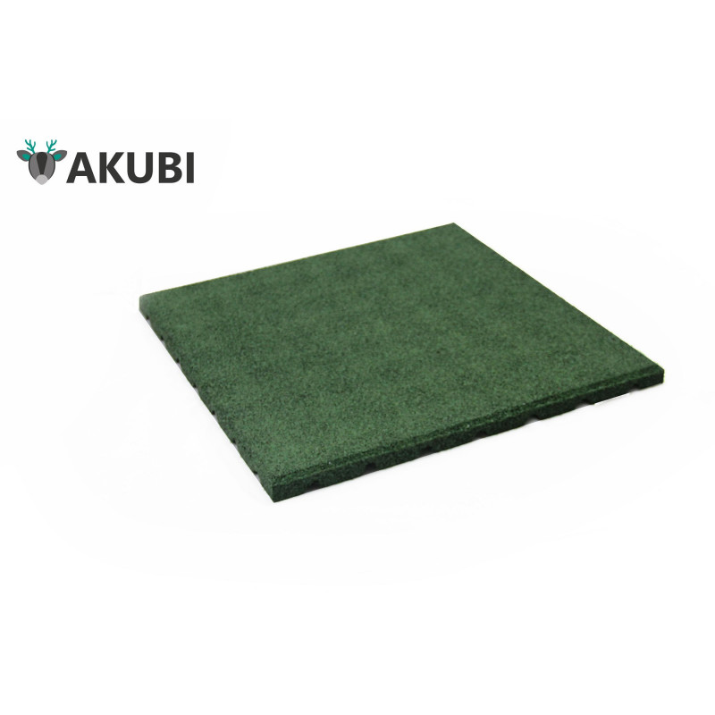 Tapis anti-chute en caoutchouc vert pour les aires de jeux - Akubi