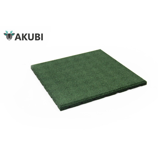 Tapis anti-chute en caoutchouc vert pour les aires de jeux - Akubi