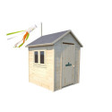 Cabane de jeux en bois brut Garance avec manche à vent - SOULET