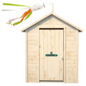 Cabane de jeux en bois brut Garance avec manche à vent - SOULET