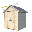 Cabane de jeux en bois brut Garance avec manche à vent - SOULET