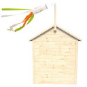 Cabane de jeux en bois brut Garance avec manche à vent - SOULET